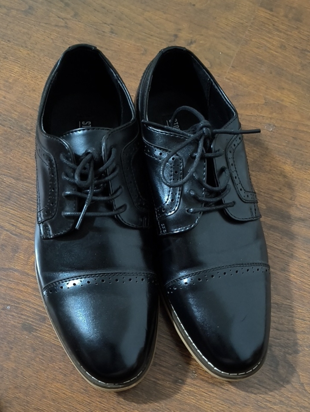 Stacy Adams Men's Black Cap-Toe Oxford Dress Shoes